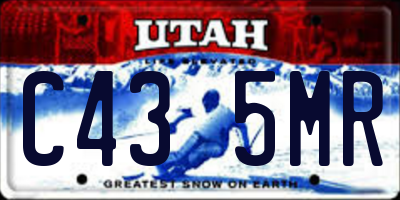 UT license plate C435MR