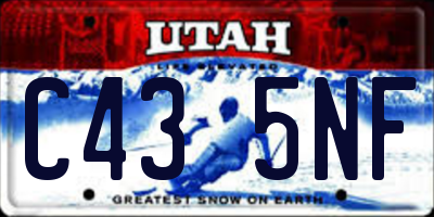 UT license plate C435NF