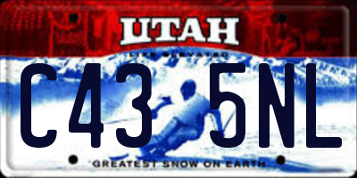 UT license plate C435NL