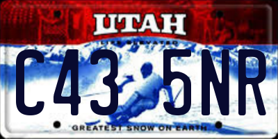 UT license plate C435NR