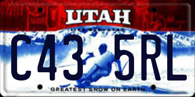 UT license plate C435RL
