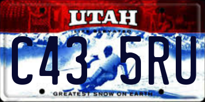 UT license plate C435RU