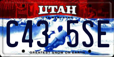 UT license plate C435SE