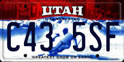 UT license plate C435SF