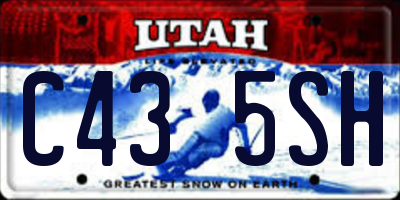 UT license plate C435SH