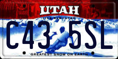 UT license plate C435SL