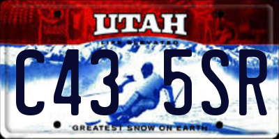 UT license plate C435SR