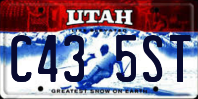 UT license plate C435ST