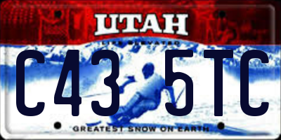 UT license plate C435TC