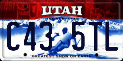 UT license plate C435TL