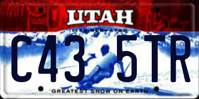 UT license plate C435TR