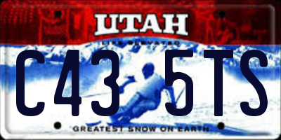UT license plate C435TS