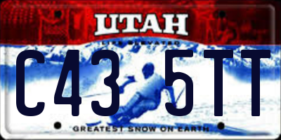 UT license plate C435TT