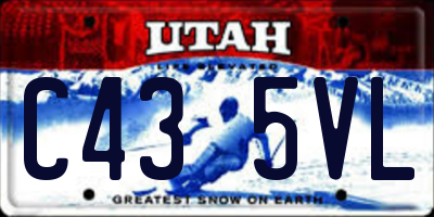 UT license plate C435VL