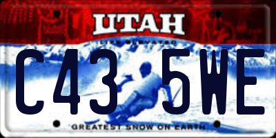 UT license plate C435WE