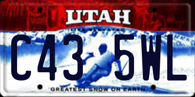 UT license plate C435WL