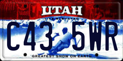 UT license plate C435WR