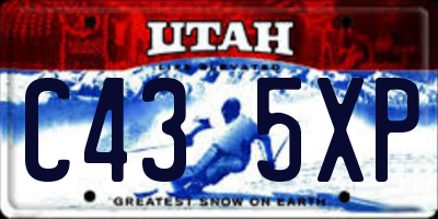 UT license plate C435XP
