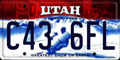 UT license plate C436FL
