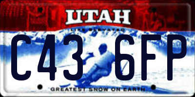 UT license plate C436FP