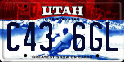 UT license plate C436GL