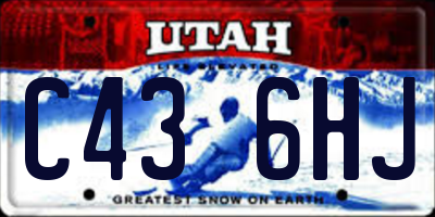 UT license plate C436HJ