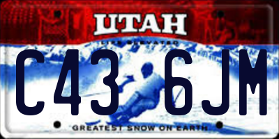 UT license plate C436JM