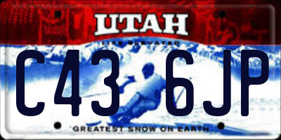 UT license plate C436JP