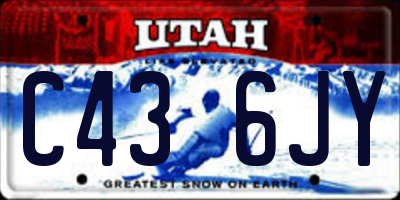 UT license plate C436JY