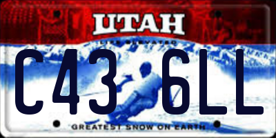 UT license plate C436LL