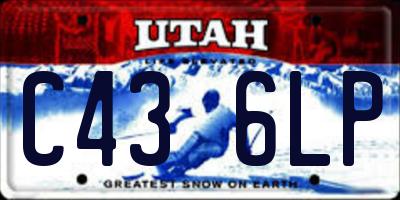 UT license plate C436LP