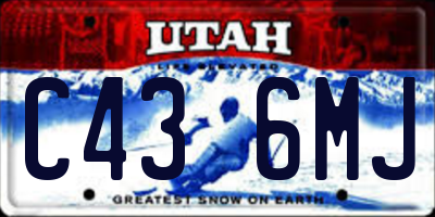 UT license plate C436MJ