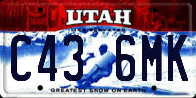 UT license plate C436MK