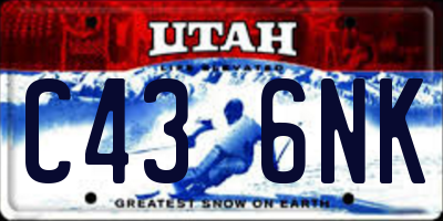 UT license plate C436NK