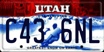 UT license plate C436NL