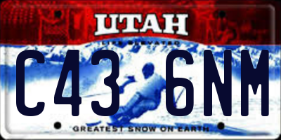 UT license plate C436NM