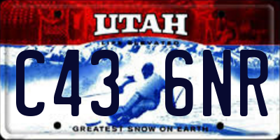 UT license plate C436NR