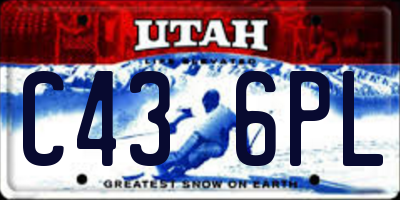 UT license plate C436PL