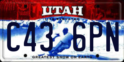 UT license plate C436PN