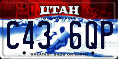 UT license plate C436QP