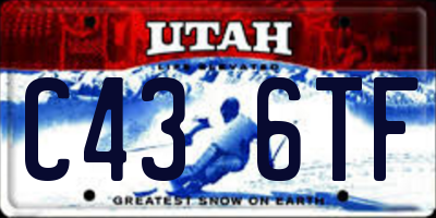 UT license plate C436TF