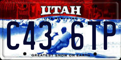 UT license plate C436TP