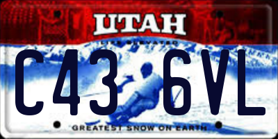 UT license plate C436VL