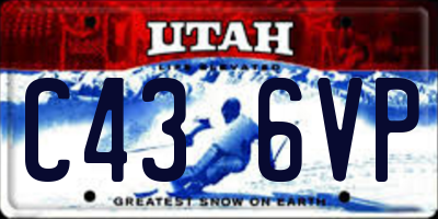 UT license plate C436VP