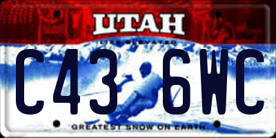 UT license plate C436WC