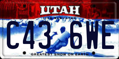 UT license plate C436WE