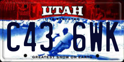 UT license plate C436WK