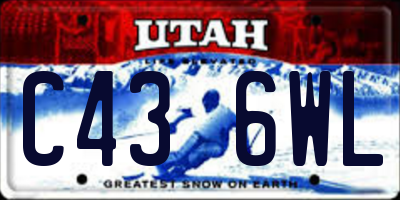 UT license plate C436WL