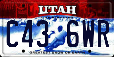 UT license plate C436WR