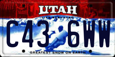 UT license plate C436WW